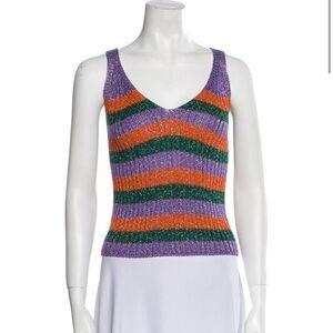 Ganni
Striped Scoop Neck Top size L